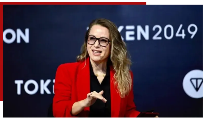 Irina Heaver at TOKEN2049, speaking on cryptocurrency regulation, digital asset compliance, and Web3 legal strategy for global and Middle East blockchain markets