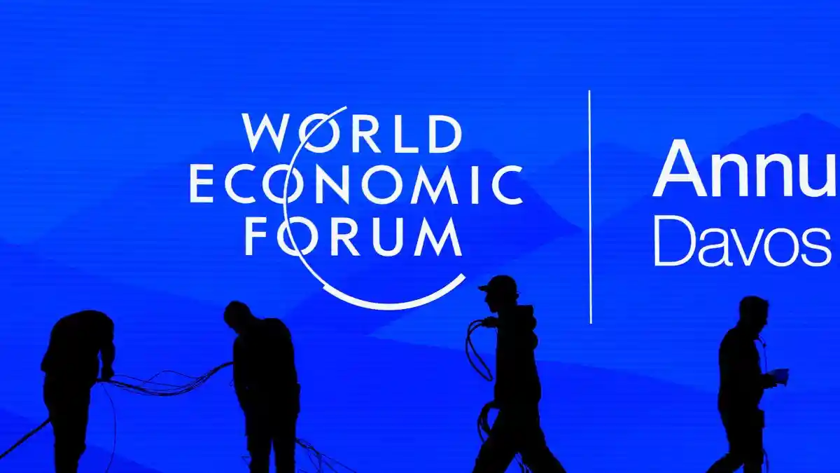 World Economic Forum (WEF) Annual Meeting in Davos, Switzerland, global leaders and CEOs gathering to discuss economy, technology and geopolitics in the Alps