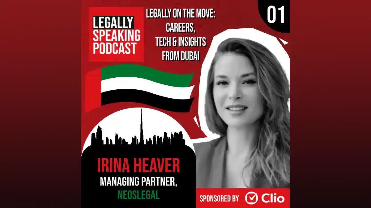 Irina Heaver guest on Legally Speaking Podcast, UAE crypto lawyer discussing digital asset regulation, Web3 law and blockchain compliance in the Middle East